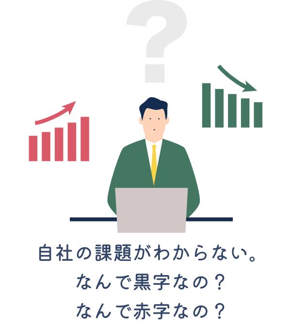 自社の課題がわからない。なんで黒字なの？なんで赤字なの？